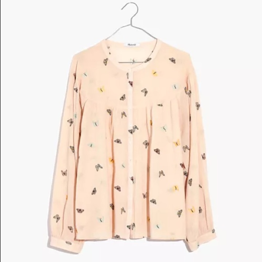 Madewell Butterfly Breeze Balloon-Sleeve Top